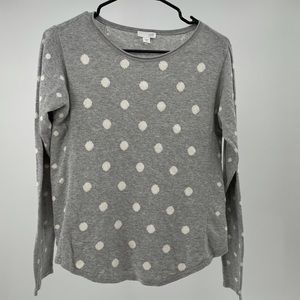 J. Jill Woman’s Gray Polka Dot Sweater
